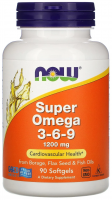 Super Omega 3-6-9 , 1200 мг, 90 капсул