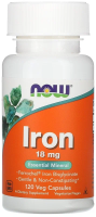NOW Foods Iron / 18 mg / 120 vcaps