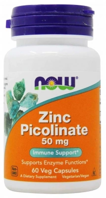 Цинк пиколинат 50 мг 60 vcaps, NOW Zinc Picolinate фото 1