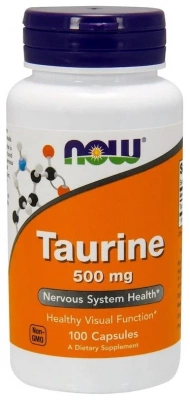 NOW Foods Taurine, 500 mg, 100 veg caps фото 1