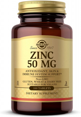 Solgar Zinc 50 mg Tablets 100 TAB фото 1