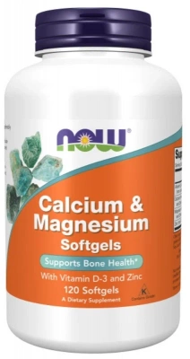 NOW Foods Calcium & Magnesium, 120 softgels фото 1