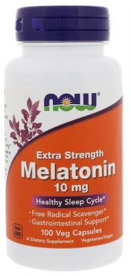 NOW Foods мелатонин 10 мг, 100 растительных капсул фото 1